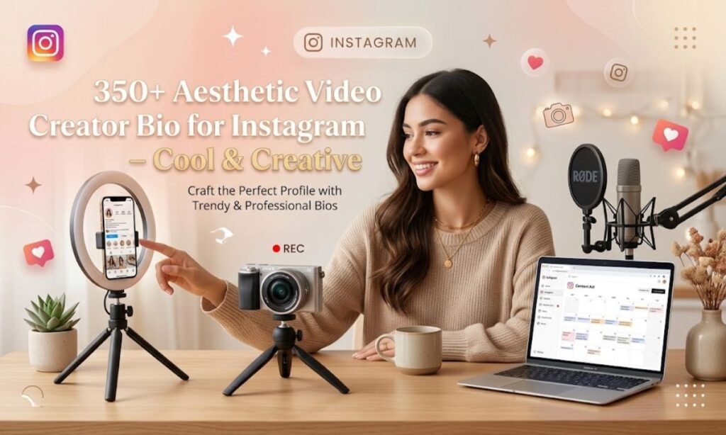 Aesthetic Video Creator Bio for Instagram