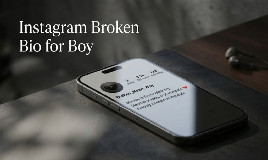 Instagram Broken Bio for Boy