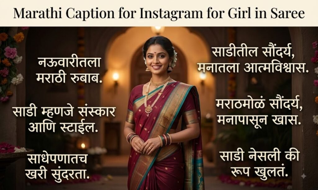 Marathi Caption for Instagram for Girl in Saree (1)