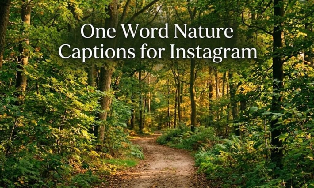 One Word Nature Captions for Instagram