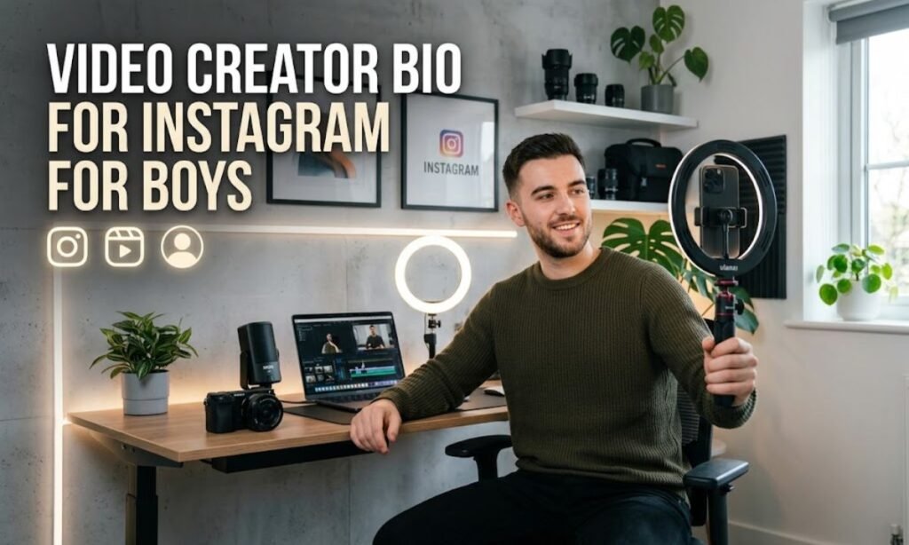 Video Creator Bio for Instagram for Boys