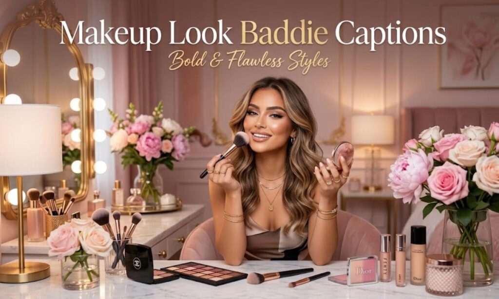 Makeup Look Baddie Captions