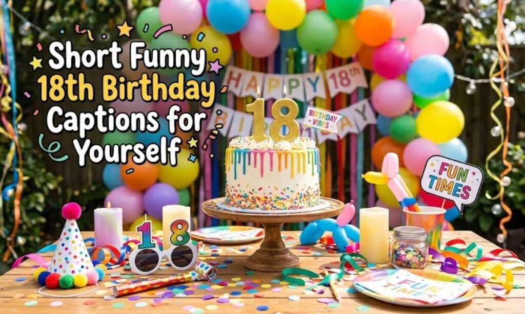 Short Funny 18th Birthday Captions for Yourself