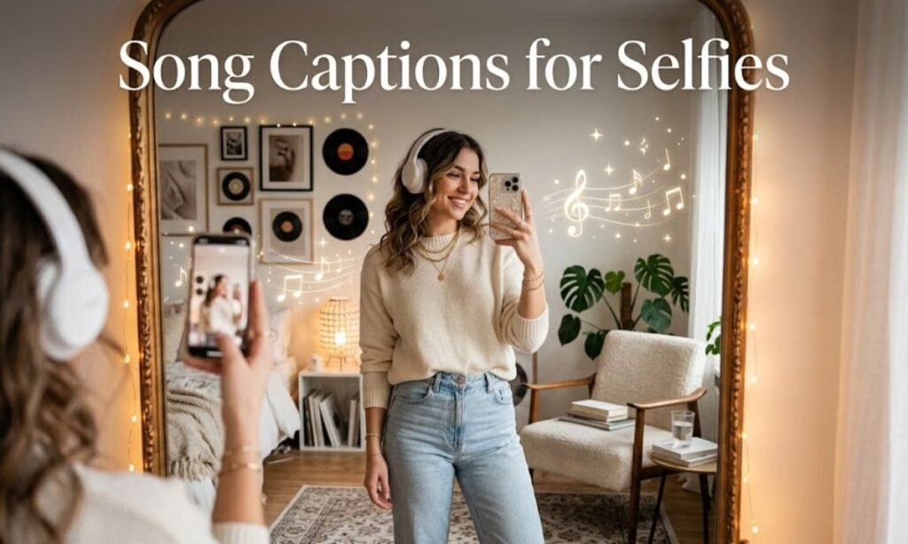 Song Captions for Selfies