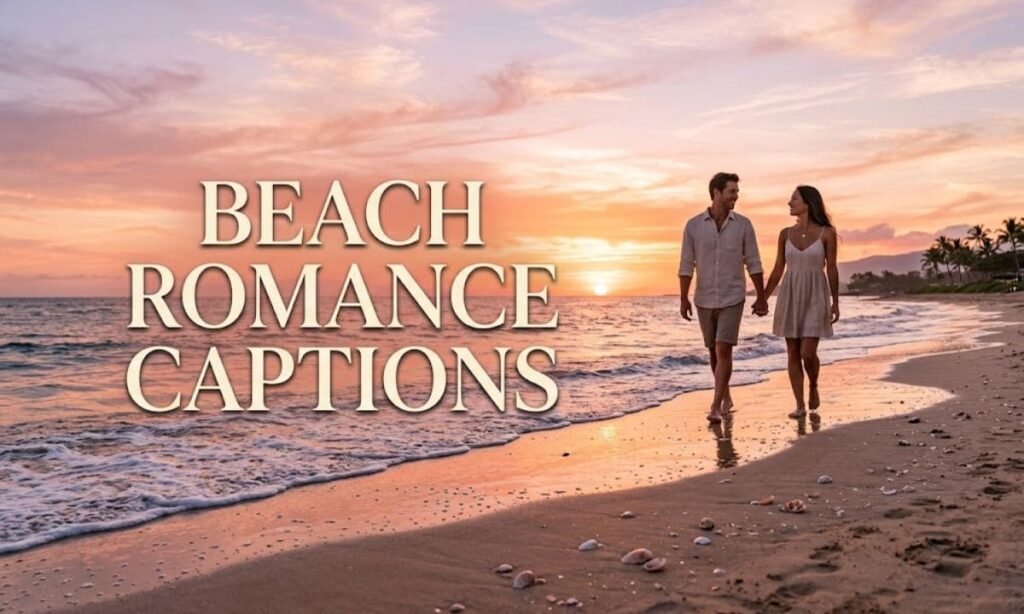Beach Romance Captions